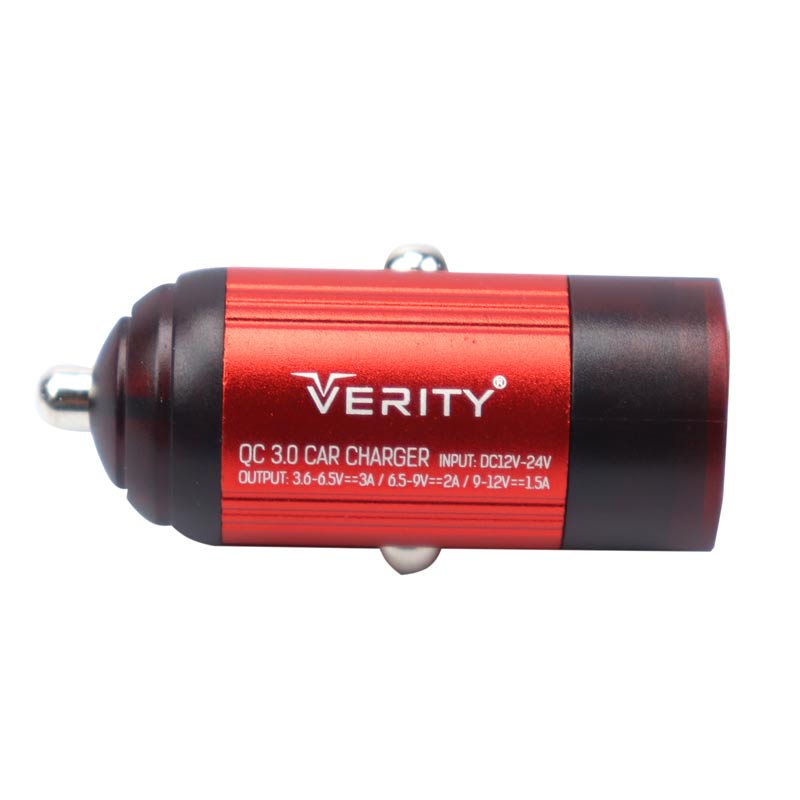 شارژر فندکی فست شارژ Verity CQ-1116 PD QC3 3.0A + کابل میکرو یو اس بی