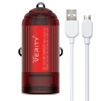 شارژر فندکی فست شارژ Verity CQ-1116 PD QC3 3.0A + کابل میکرو یو اس بی