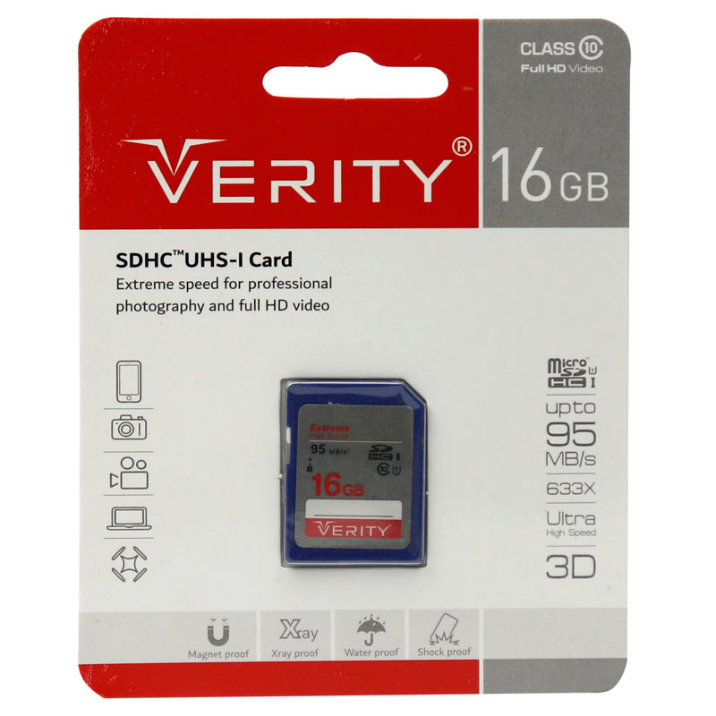 رم اس دی 16 گیگ وریتی Verity U1 C10 95MB/s