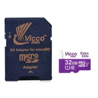 رم میکرو 32 گیگ ویکومن Vicco Man Extra 533X U1 C10 80MB/s + خشاب