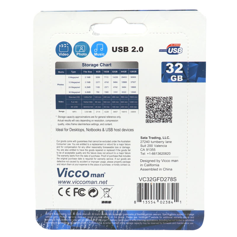 فلش 32 گیگ ویکومن ViccoMan VC278 S