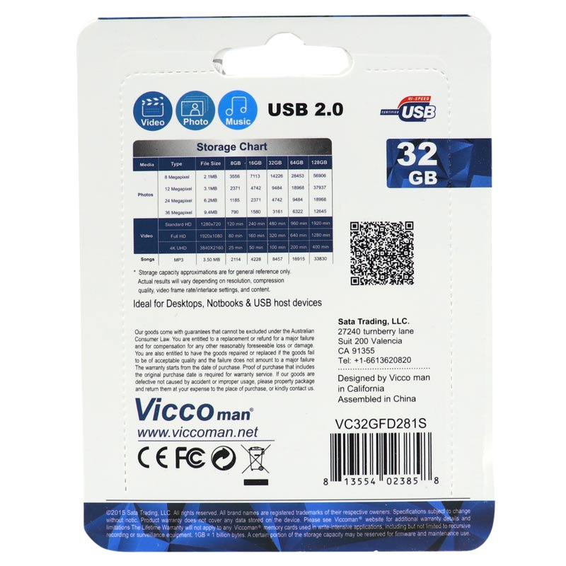 فلش 32 گیگ ویکومن ViccoMan VC281 S