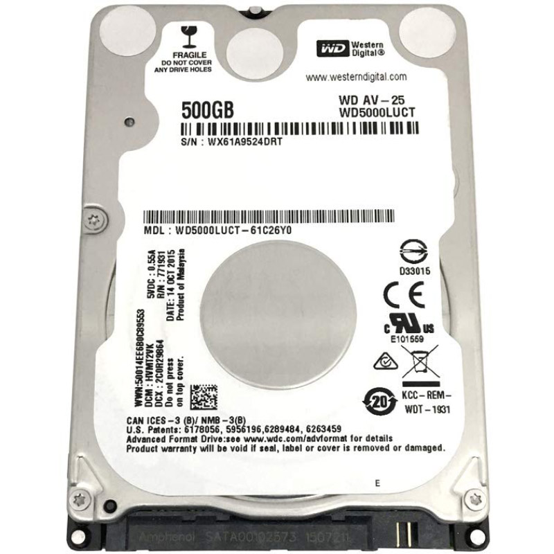 هارد لپ تاپ وسترن دیجیتال Western Digital WD5000LUCT 500GB