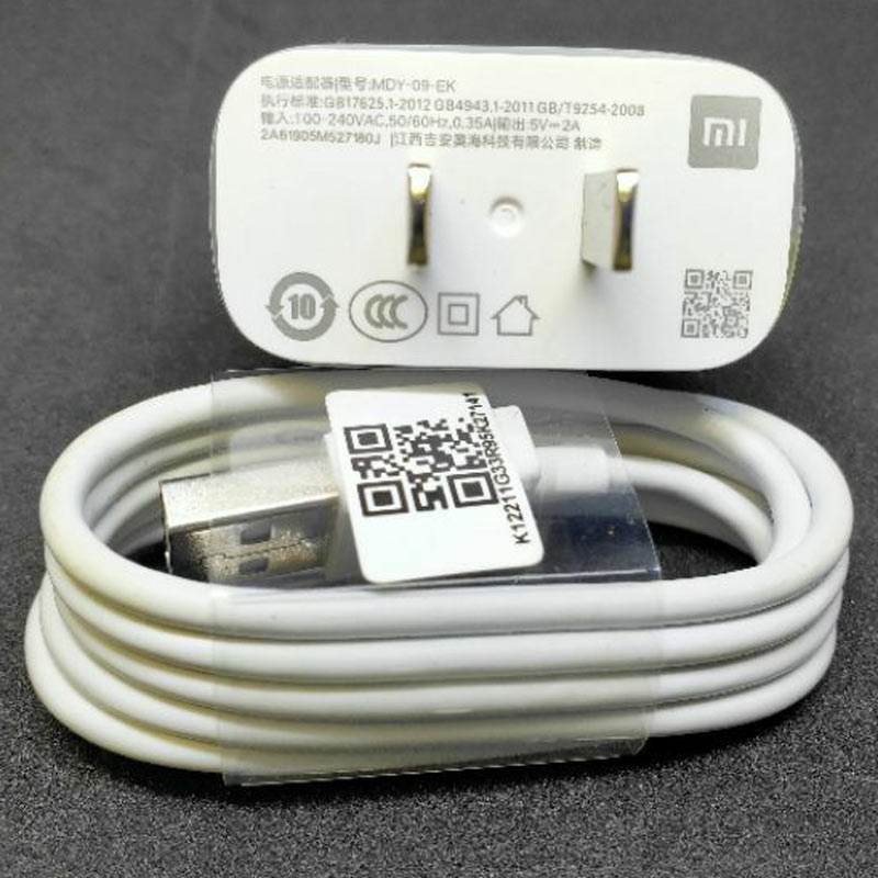 شارژر دیواری Xiaomi MDY-09-EK 2A سرجعبه + کابل Type-C و تبدیل دو به دو