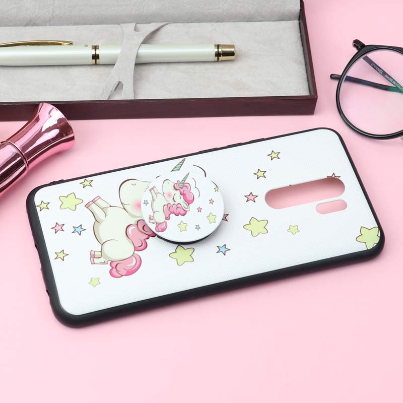 قاب فانتزی برجسته + پاپ سوکت کد7 شیائومی Redmi 9