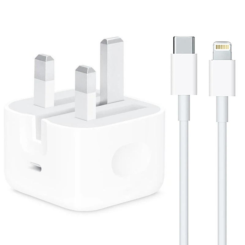 شارژر دیواری اورجینال iPhone MU7W2ZP PD 18W + کابل آیفونی