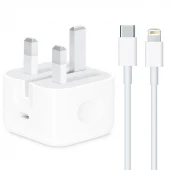 شارژر دیواری اورجینال iPhone MU7W2ZP PD 18W + کابل آیفونی