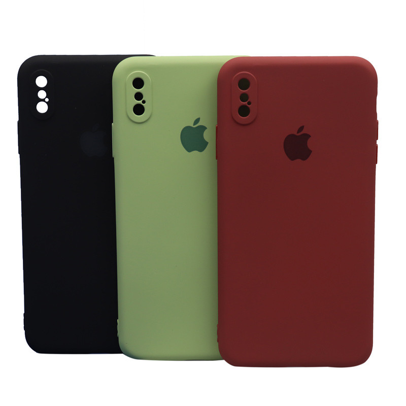 قاب طرح سیلیکونی محافظ لنزدار iPhone X/XS