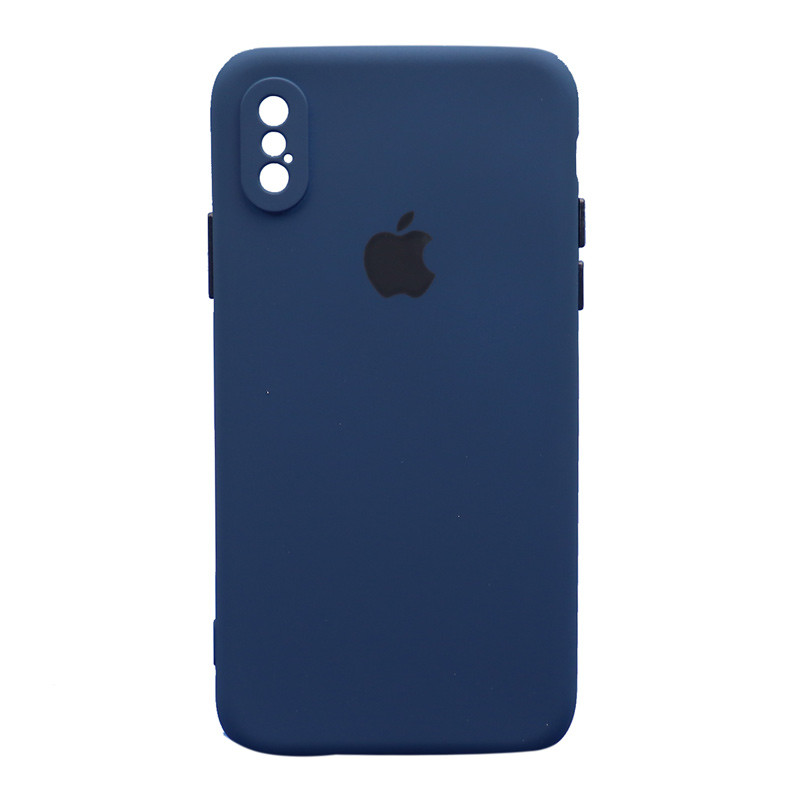 قاب طرح سیلیکونی محافظ لنزدار iPhone X/XS