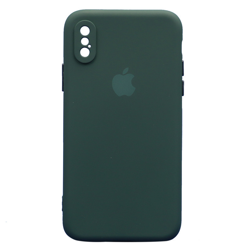 قاب طرح سیلیکونی محافظ لنزدار iPhone X/XS