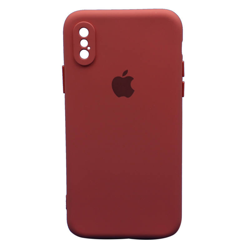 قاب طرح سیلیکونی محافظ لنزدار iPhone X/XS