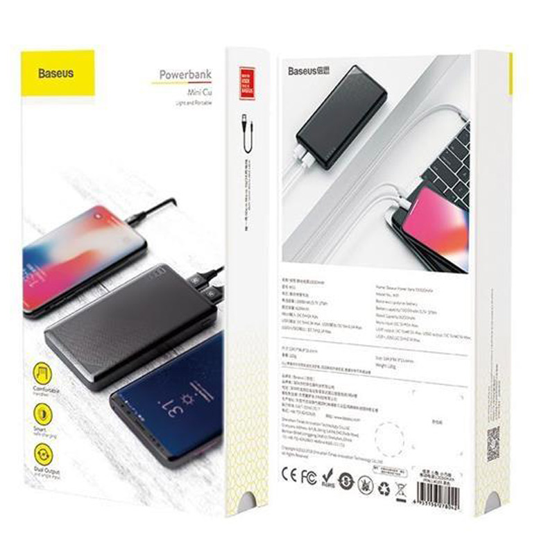 پاور بانک فست شارژ 10000 باسئوس Baseus PPALL-KU01-MIINICU