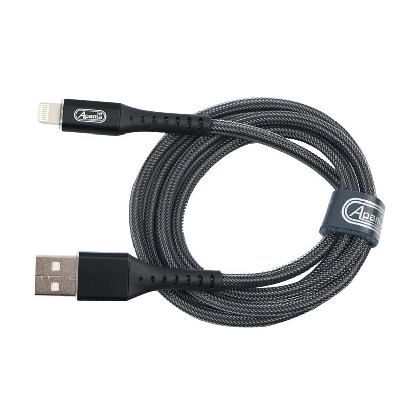 کابل آیفونی APAMA A001 2.4A 1m پوست ماری