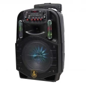 اسپیکر چمدانی بلوتوثی رم و فلش خور AVCROWNS CH-86 + میکروفن و ریموت کنترل