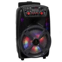 اسپیکر چمدانی بلوتوثی رم و فلش خور AVCROWNS CH-83W + میکروفن و ریموت کنترل