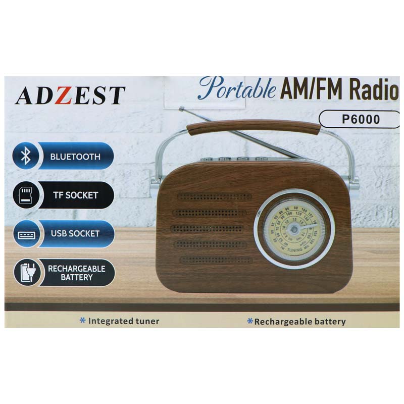 رادیو اسپیکر بلوتوثی رم و فلش خور Adzest P6000