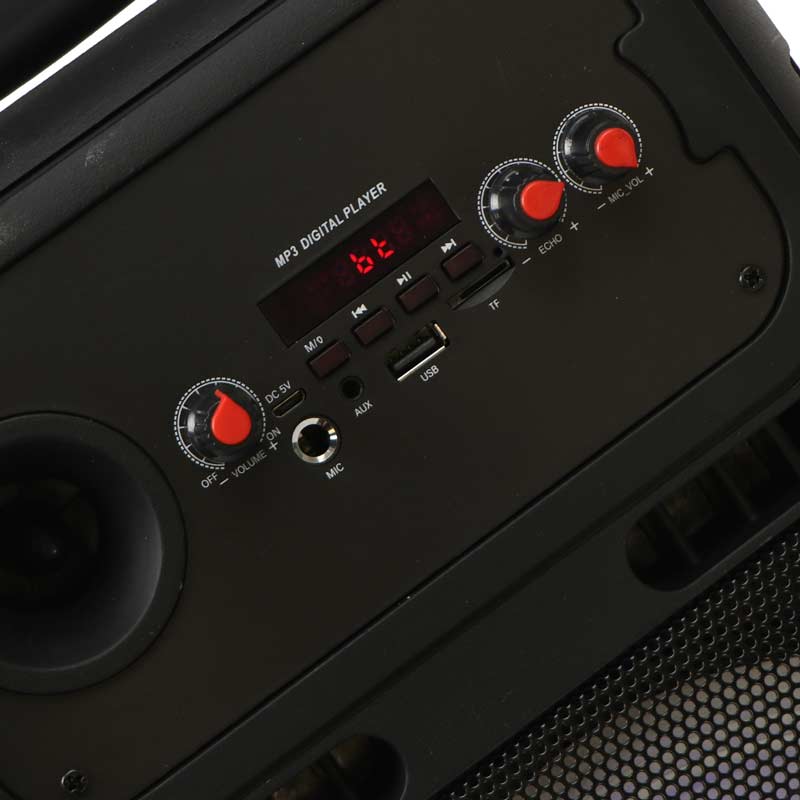 اسپیکر چمدانی بلوتوثی رم و فلش خور BDT BD-8001 + میکروفون و ریموت کنترل
