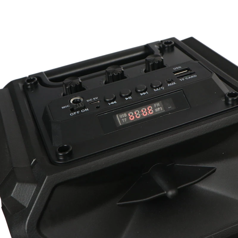 اسپیکر چمدانی رم و فلش خور BT ZQS-6205W +میکروفون و ریموت کنترل