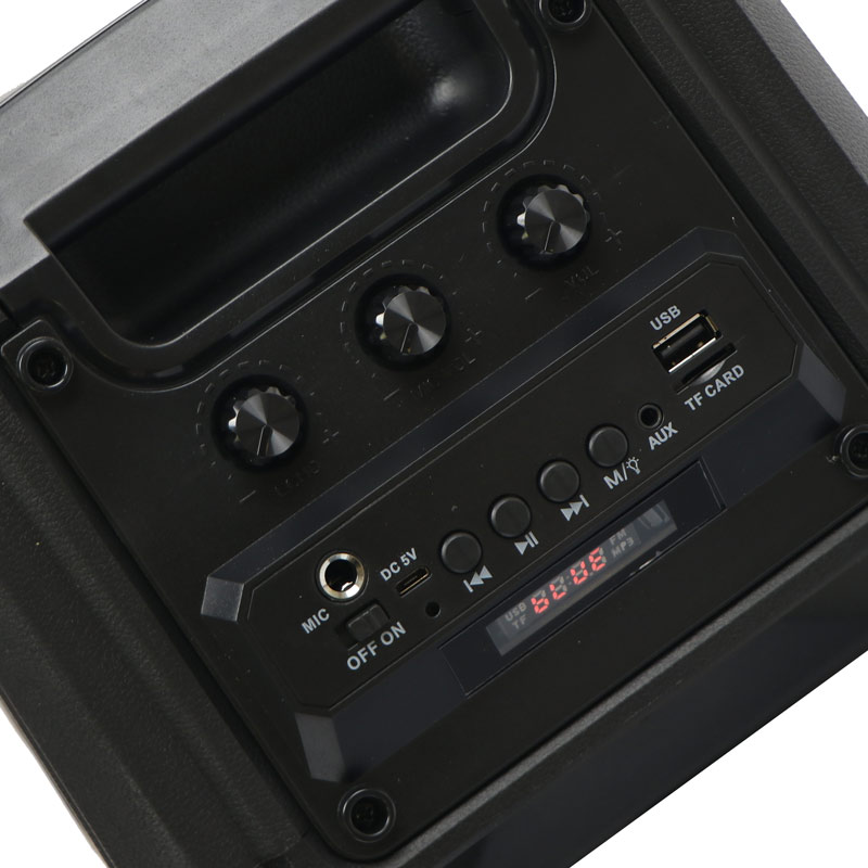 اسپیکر چمدانی رم و فلش خور BT ZQS-6205W +میکروفون و ریموت کنترل
