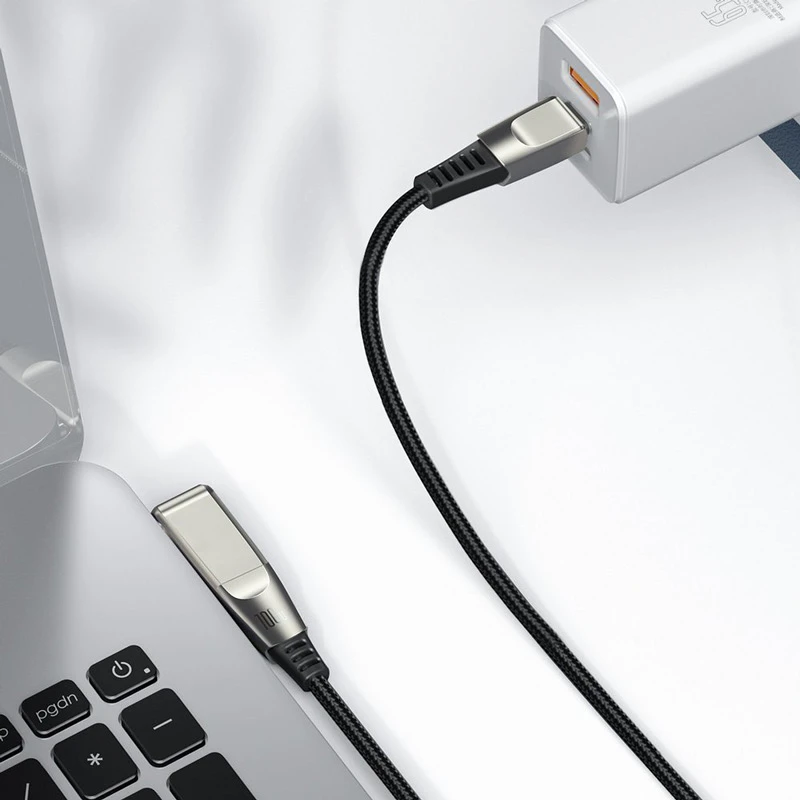 کابل تبدیل سوزنی Baseus CA1T2-A Type-C To Type-C / DC 5A 2m