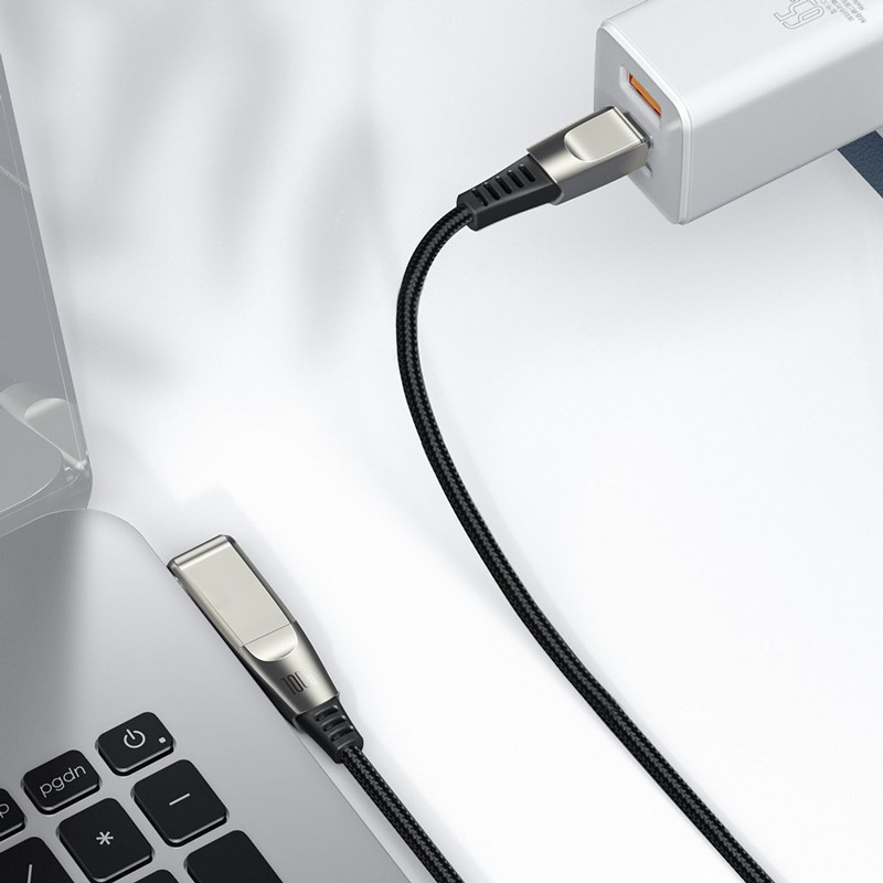 کابل تبدیل سوزنی Baseus CA1T2-A Type-C To Type-C / DC 5A 2m