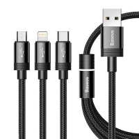 کابل 3 سر فست شارژ Baseus CAMLT-PY01 3.5A 1.2m