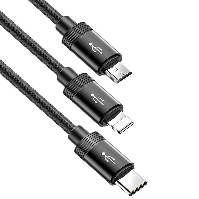 کابل 3 سر فست شارژ Baseus CAMLT-PY01 3.5A 1.2m