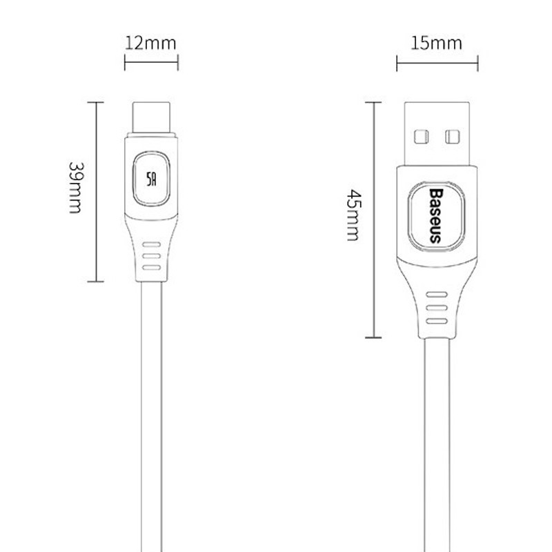 کابل فست شارژ Baseus CATSS-A QC3 5A Type-C 1m