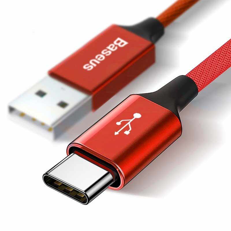 کابل کنفی فست شارژ Baseus CATYW-B 3A QC3 Type-C 5m