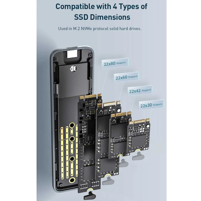 باکس هارد NVMe M.2 SSD باسئوس Full Speed Series CAYPH-E0G