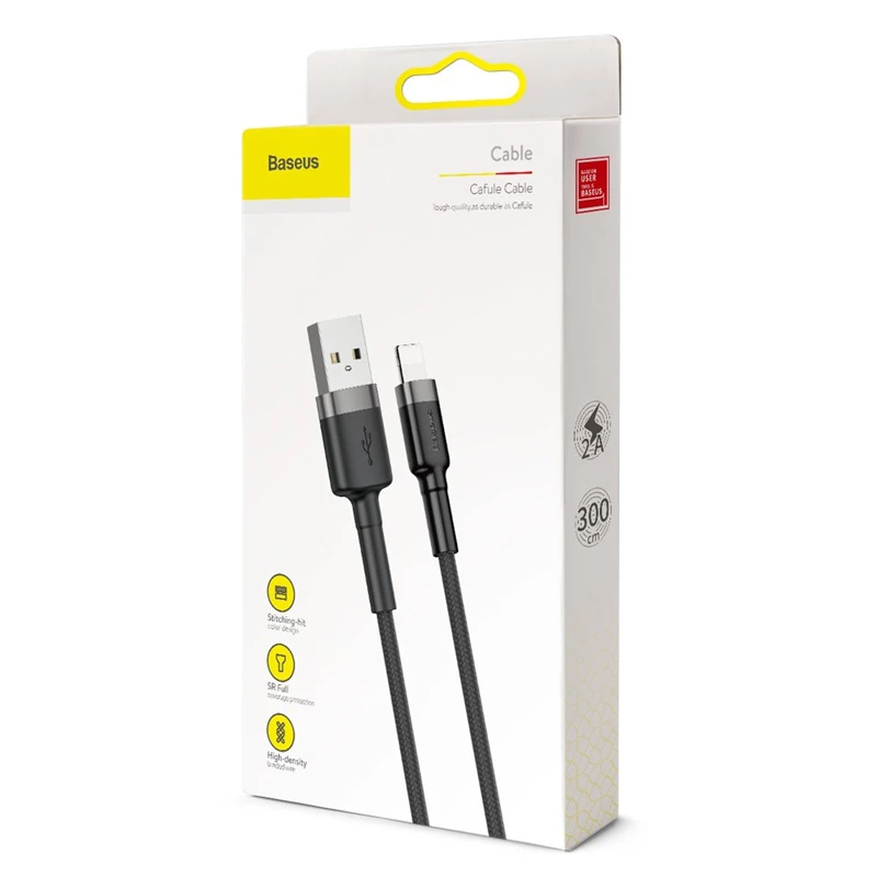 کابل آیفونی Baseus Cafule CALKLF-R 2A 3M