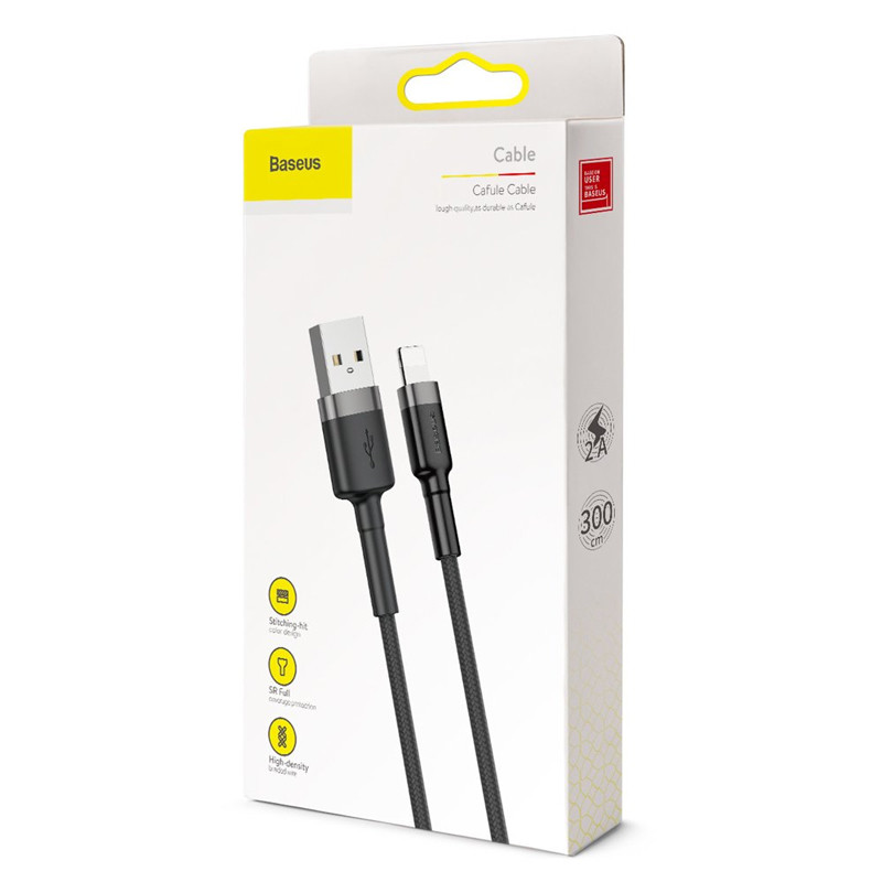 کابل آیفونی Baseus Cafule CALKLF-R 2A 3M