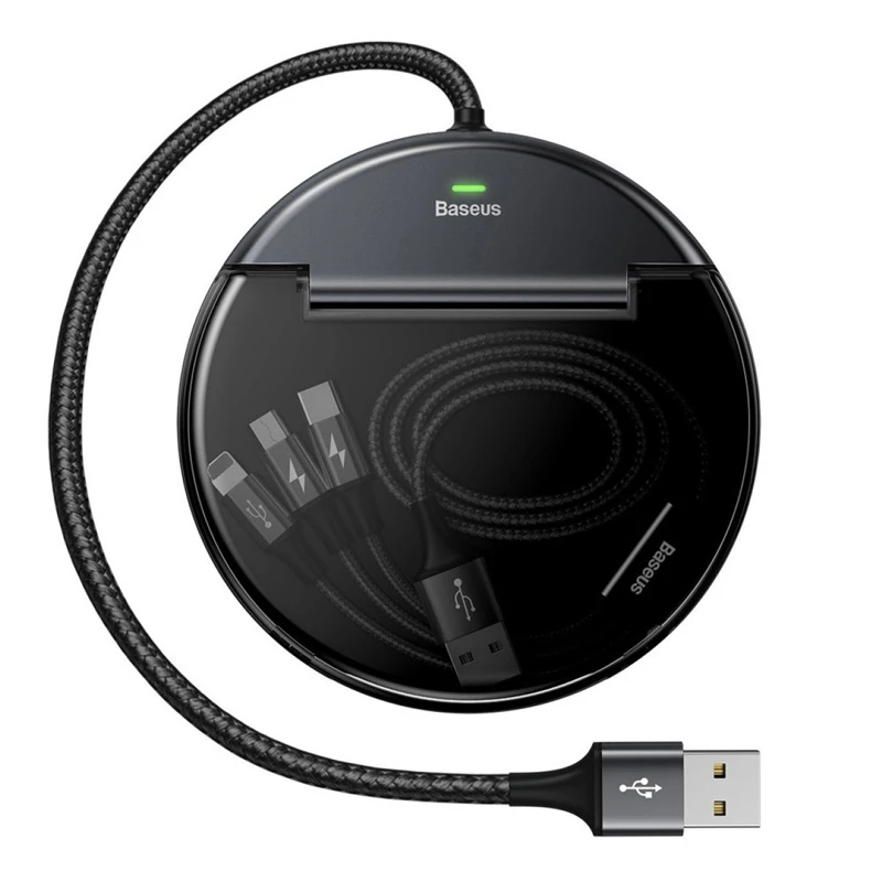 هاب شارژ 3 پورت باسئوس CAHUB-FX01 + کابل 3 سر