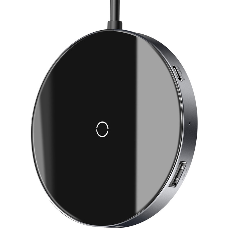 هاب باسئوس Baseus Circular Mirror WXJMY-0G USB3.0/Type-C PD + شارژر بی سیم