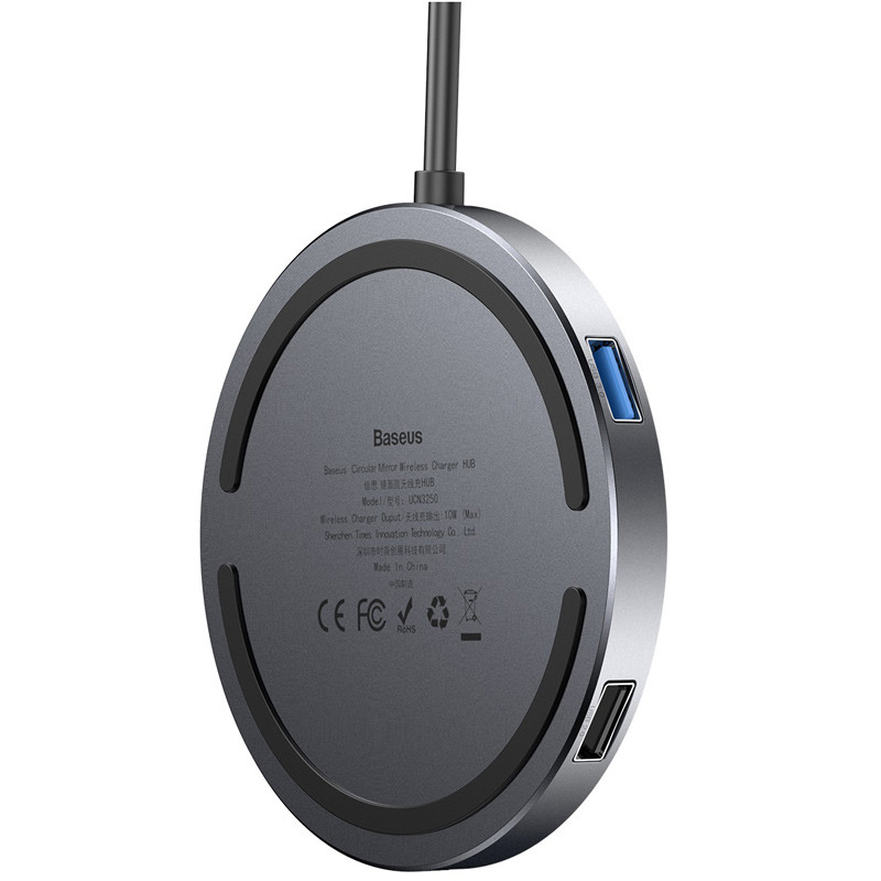 هاب باسئوس Baseus Circular Mirror WXJMY-0G USB3.0/Type-C PD + شارژر بی سیم