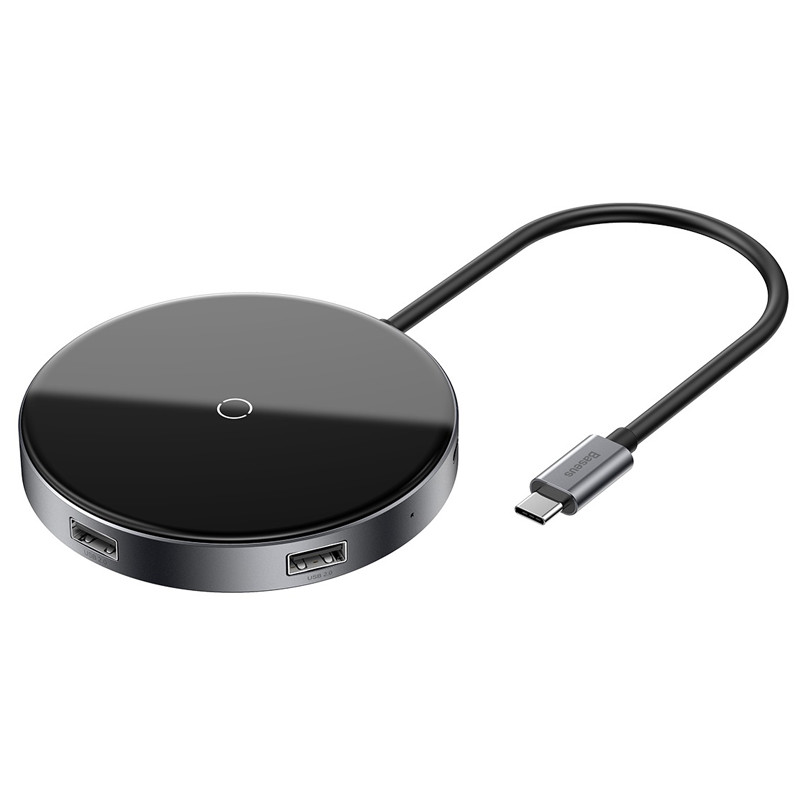 هاب باسئوس Baseus Circular Mirror WXJMY-0G USB3.0/Type-C PD + شارژر بی سیم