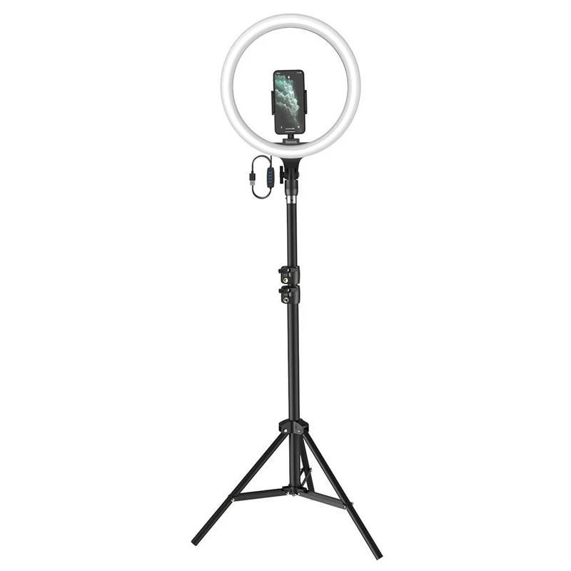رینگ لایت پایه دار 12 اینچ Baseus Live Stream Holder CRZB12-B