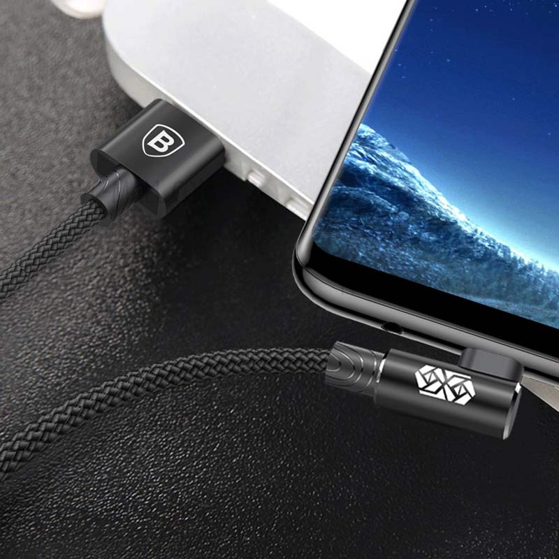 کابل میکرو یو اس بی باسئوس Baseus MVP Elbow Type Cable CAMMVP 1m