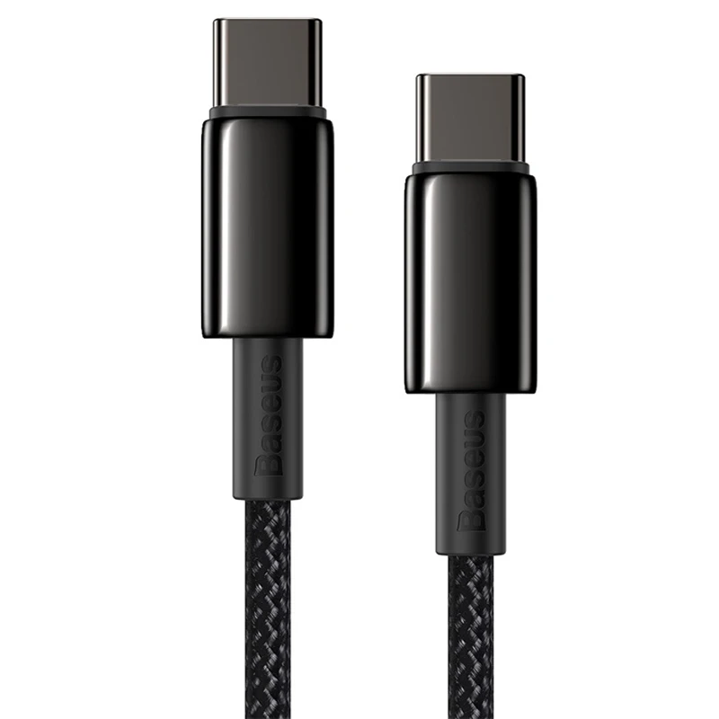 کابل تبدیل فست شارژ Baseus Tungsten Gold CATWJ-01 PD 5A Type-C To Type-C 1m