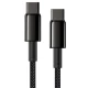 کابل تبدیل فست شارژ Baseus Tungsten Gold CATWJ-01 PD 5A Type-C To Type-C 1m