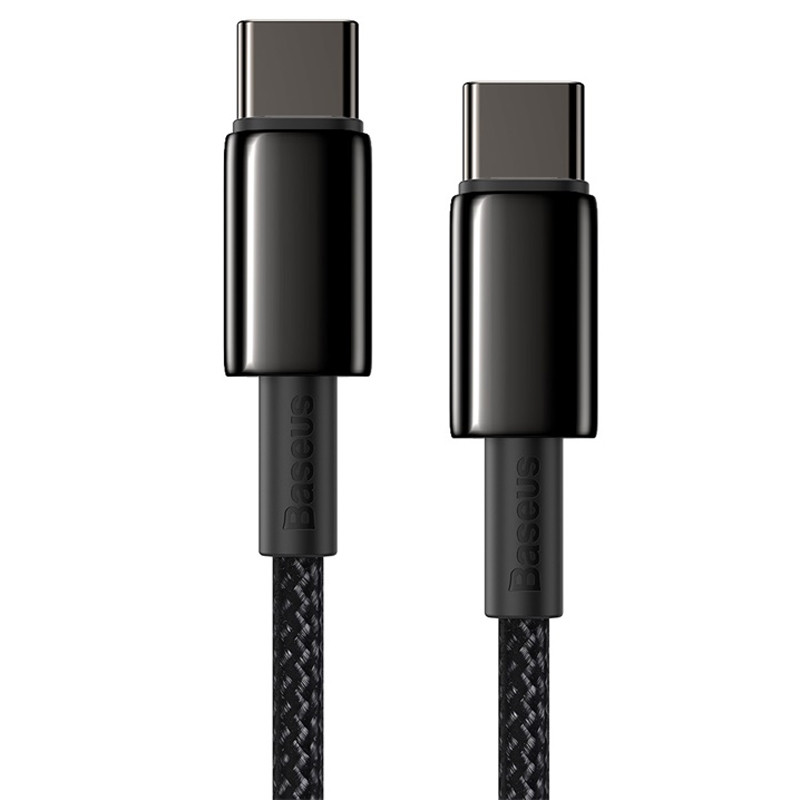 کابل تبدیل فست شارژ Baseus Tungsten Gold CATWJ-01 PD 5A Type-C To Type-C 1m