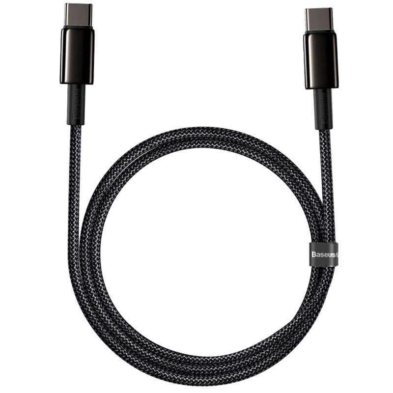 کابل تبدیل فست شارژ Baseus Tungsten Gold CATWJ-01 PD 5A Type-C To Type-C 1m