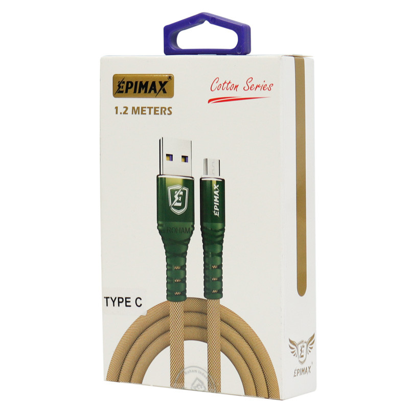 کابل کنفی تایپ سی Epimax EC-02 5A 1.2m
