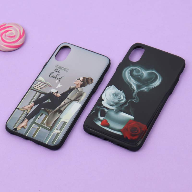 قاب فانتزی برجسته دخترانه آیفون iPhone X/XS سری 2