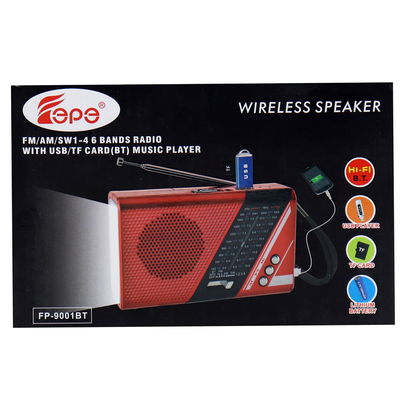 رادیو اسپیکر بلوتوثی رم و فلش خور Fepe FP-9002BT
