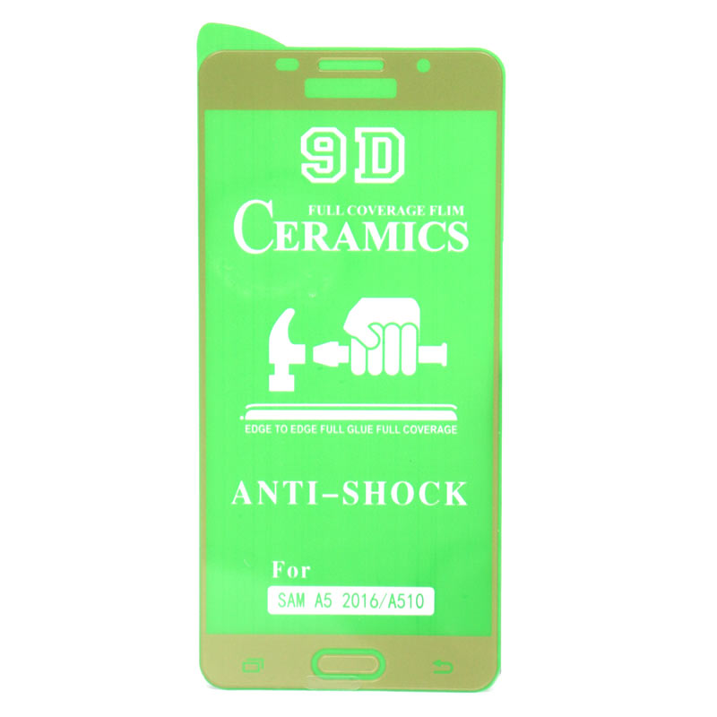 گلس سرامیکی براق Samsung A5 2016 طلایی