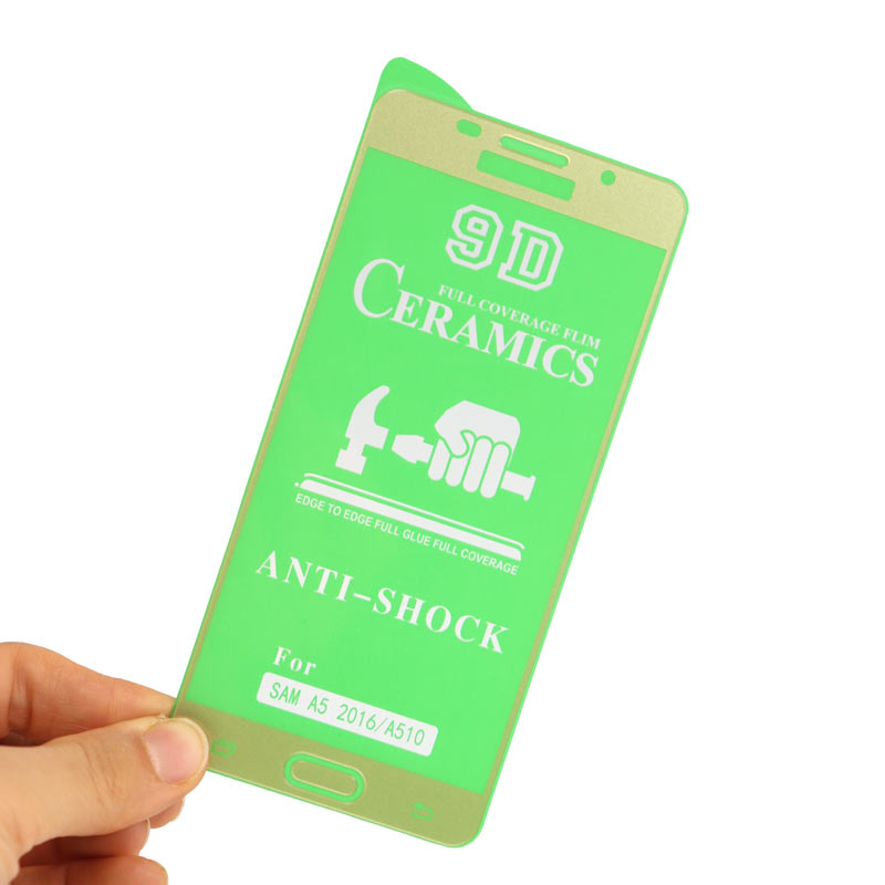 گلس سرامیکی براق Samsung A5 2016 طلایی