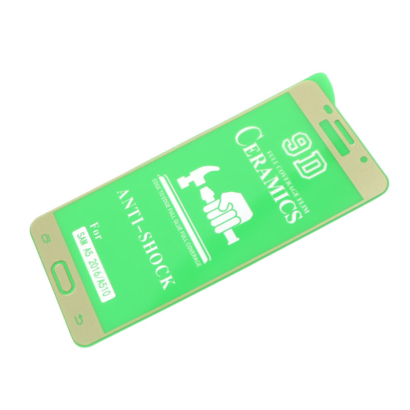 گلس سرامیکی براق Samsung A5 2016 طلایی