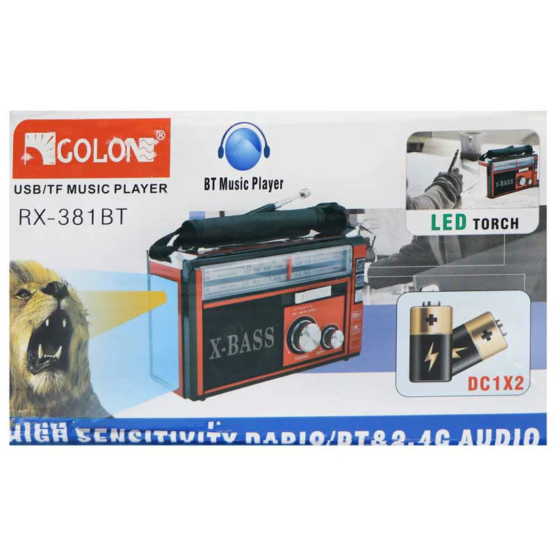 رادیو اسپیکر بلوتوثی رم و فلش خور Golon RX-381BT