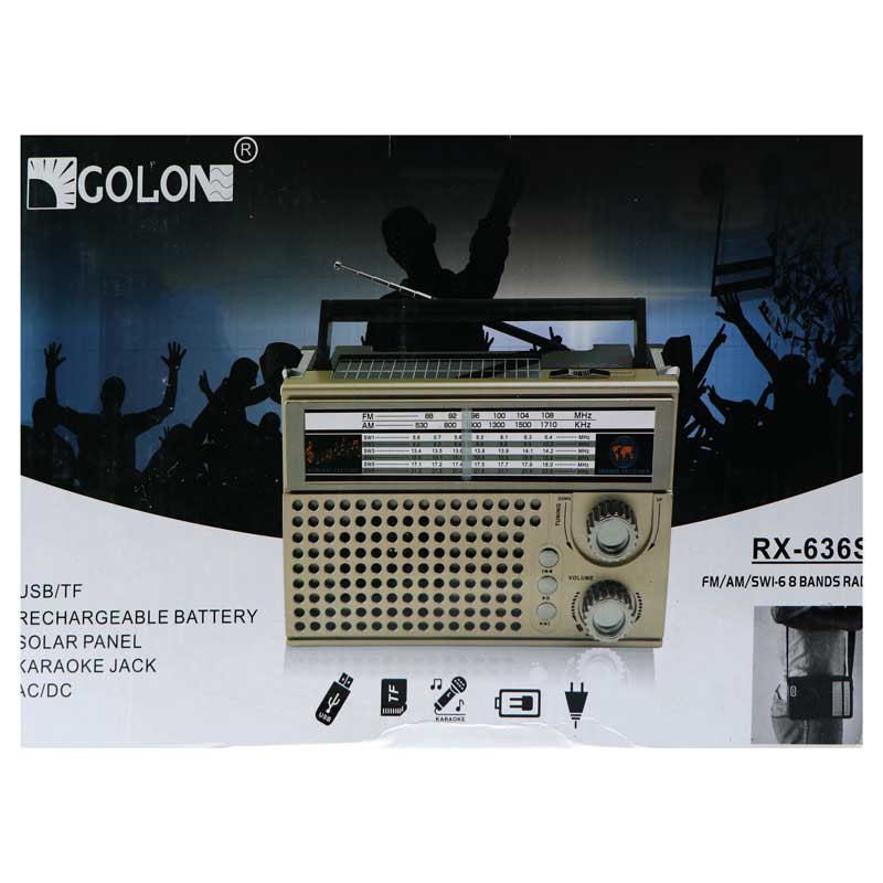 رادیو اسپیکر بلوتوثی رم و فلش خور Golon RX-BT636S